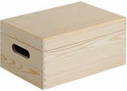 Kesper 69401 Tárolódoboz felnyitható fedéllel, fenyőfa, 29 x 19 x 13,5 cm, S