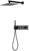 Mexen Azul fekete, falsík alatti zuhanykészlet - 7629-03-70