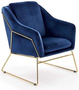 Soft III fotel, kék / arany