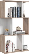 HOMCOM Modern Dizájnú Irodai Könyvespolc Fa 3 Polccal 60 × 24 × 111,4 cm | Aosom