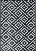 vidaXL kültéri szőnyeg ARAKIL fehér és fekete 140x200 cm PP