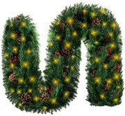Karácsonyi műfenyő girland fényekkel 2,7 m