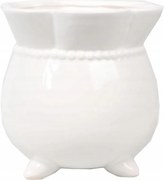 Kerámia váza Fehér 11x11 cm Dekoráció Asztaldísz Virágok