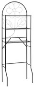 fekete WC feletti tárolóállvány 60 x 33 x 174 cm