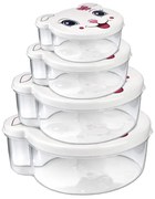 Orion Macska 4 db-os snack tál készlet