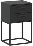 Éjjeliszekrény 2 Fiókkal Fekete Színben CADRO NR9 40 cm