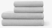 Goldea bordűr nélküli frottír törölköző és fürdőlepedő soft – szürke 70 x 140 cm