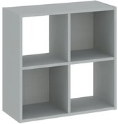 4 Rekeszes Könyvespolc Szürke Színben CATCHY 61,5 cm