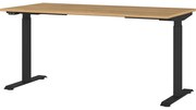 Íróasztal elektromosan állítható magassággal, tölgyfa dekoros asztallappal 80x160 cm Agenda – Germania
