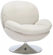 Brigitte króm fotel bézs