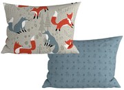 2 db Díszpárnahuzat FOXIVA 40x60 cm, szürke