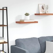 vidaXL Falpolc Falra szerelhető tárolóval Piros 50 x 23 x 4 cm Faanyag