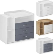 INFANTASTIC Pelenkázó asztal 113 x 53 x 101 cm fehér/szürke