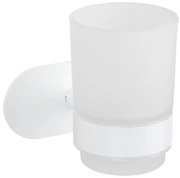 Fehér öntapadós üveg fogkefetartó pohár Orea – Wenko