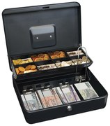 TS.015.CZK.FIX acél pénztár fekete, 9,5 x 31 x 25,5 cm