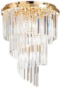 Ideal Lux - Kristály csillár CARLTON 12xE14/40W/230V átm. 50 cm arany