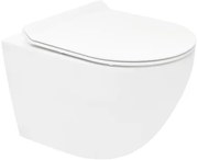Wc soft close ülőkével felakasztható fehér fényes felülettel hátsó kifolyással WC01T