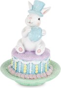 Húsvéti figura – pasztell nyuszi a tortán 15x12cm 176422 Ap