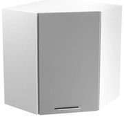 Felső sarokszekrény Vento GN-60 / 72, fehér / szürke