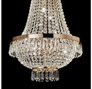 Ideal Lux - láncon függő LED kristálycsillár CAESAR 12xG9/3W/230V Ø 55 cm arany
