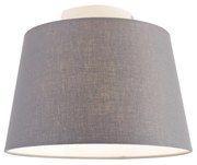 Modern mennyezeti lámpa sötétszürke árnyékolóval 25 cm - Combi