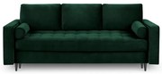 Santo zöld kinyitható bársonykanapé - Milo Casa