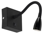 Modern rugalmas fali lámpa fekete LED-del - Flex