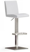 LOPES 2 INOX PVC - Műbőr Fehér Bárszék