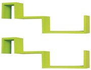 Polc készlet 2 darabos, zöld, FRI NEW