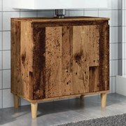 antik fa színű szerelt fa mosdószekrény 58x33x60 cm