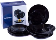 Luminarc HARENA üveg étkészlet 18 részes 6 személyes fekete N5162