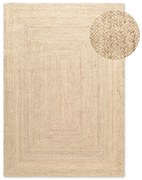 Világos natúr színű kétoldalas kézi szövésű juta szőnyeg 60x90 cm Sharmila Natural White – Hanse Home
