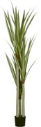 HOMCOM Mesterséges Yucca Növény Cserépben 190 cm - 39 Valódi Hatású Levél a Lakberendezéshez, Nappali, Iroda, Kert Ø17x190 cm Zöld | Aosom
