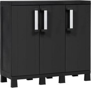 GARAGE Háromajtós szekrény alacsony fekete
