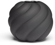 Twist Ball váza, 12 cm, fekete - COOEE
