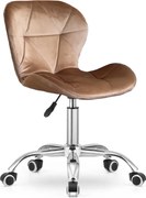 AKCIÓ Világosbarna irodai szék AVOLA VELVET II. osztály