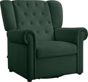 Zöld bársony chesterfield-hinta fotel Lillyse – Støraa