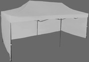 Gyorsan összecsukható sátor 3x6m - acél, 3 oldalfal, Szürke / antracit