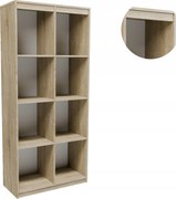 Könyvespolc R808PSON sonoma tölgy nagy nyitott könyves szekrény játék ruhák