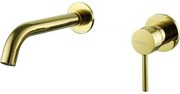 Mexen Alma falra szerelhető mosdócsaptelep, arany - 75015-50