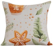 Mikroszálas párnahuzat WINTER GINGERMAN 45x45 cm, fehér