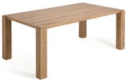 Étkezőasztal tölgyfa dekorral 100x200 cm Deyanira – Kave Home