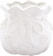 Váza erszény fehér dekoratív kerámia