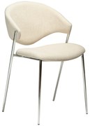 Krémszínű kárpitozott étkezőszék Zone – DAN-FORM Denmark