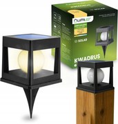 Napelemes lámpa kerti oszlophoz LED-es beszúrható gömb rátét XL