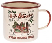 Bádog bögre szánnal 11x11x10 cm