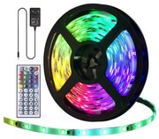 Aigostar - 5m RGB LED kültéri szalag, 24W, 12V, IP65, dimmelhető, távirányítóval