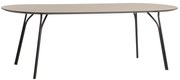 Étkezőasztal "Tree", 220 cm, 3 változat - Woud Variáns: krémes barna, fekete lábak