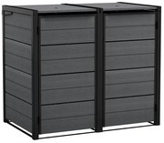 Kerti tároló Keter Hide Away 2x 120 l-es kukákhoz, szürke (612007)