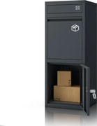 Csomag- és levélláda paczkobox, fém, kültéri, zárható, antracit PAT